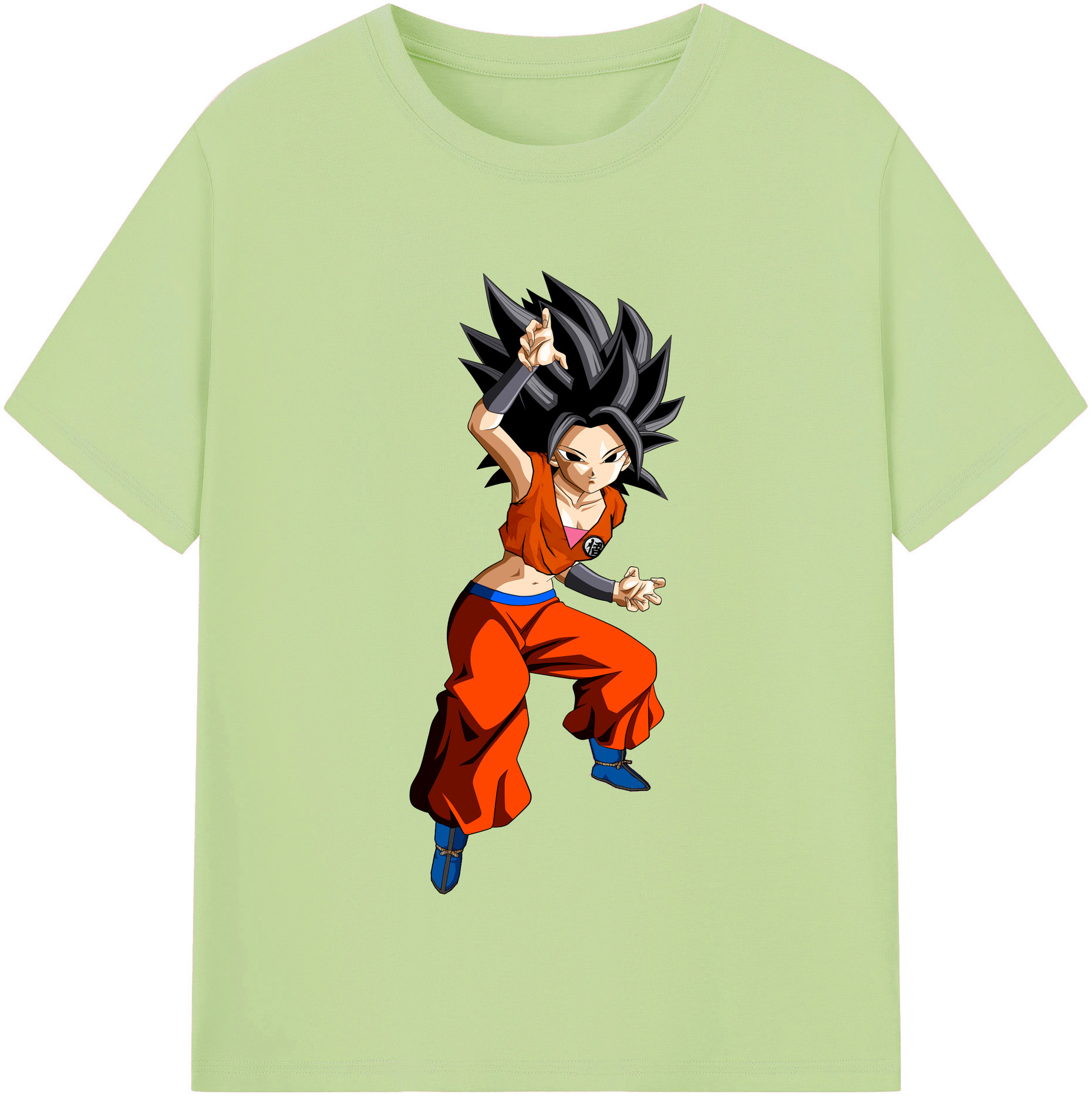 （画像用） ドラゴンボール カリフラ DRAGON BALL Caulifla 綿100％半袖Tシャツ（フロントプリント）